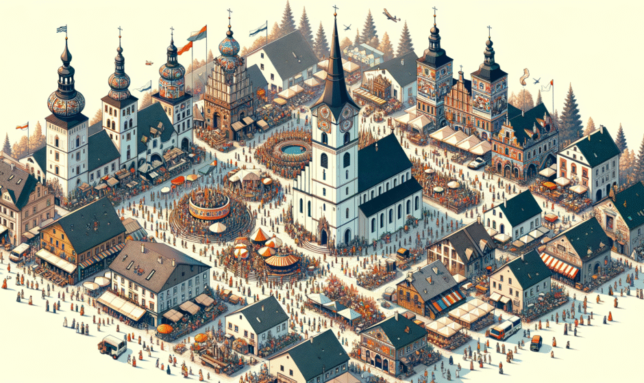 Wydarzenia kulturalne w województwie śląskim, przedstawiające tradycyjne tańce i muzykę w Katowicach, sercu regionu.